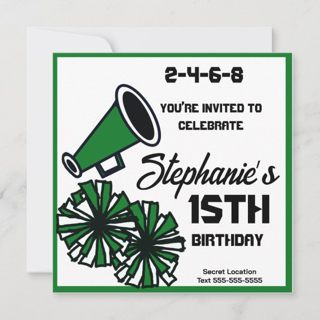 Mega Cheer Invitation: #8 Invitation (Front)