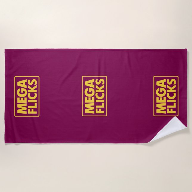MEGA FLICKS  BEACH TOWEL (Front)