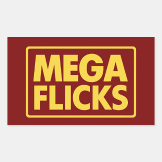 MEGA FLICKS RECTANGULAR STICKER