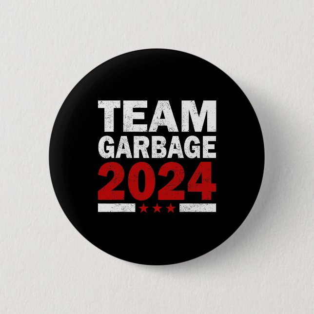 Mega Garbage Proud Trump Supporter  Button (Front)