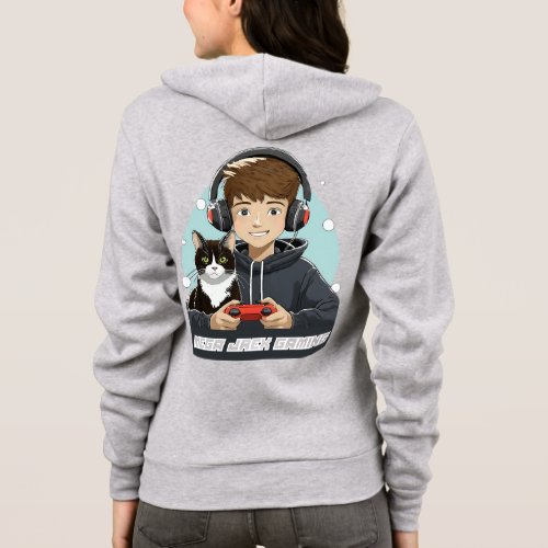 Mega Jrex Gaming grey womens hoodie