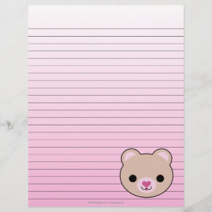 Mega Kawaii Bear Lined Stationery