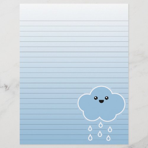 Mega Kawaii Cloud Drizzle Lined Stationery