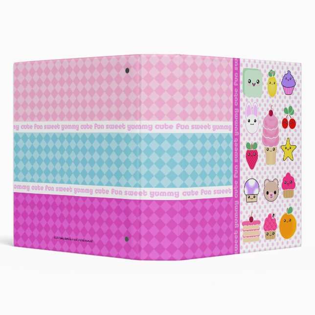 Mega Kawaii School Notebook Avery Binder (Background)