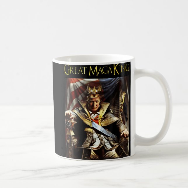 Mega King USA Flag Proud Ultra Maga Trump   Coffee Mug (Right)