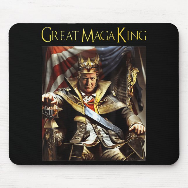 Mega King USA Flag Proud Ultra Maga Trump   Mouse Pad (Front)