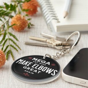 MEGA Make Elbows GREAT Again Canada Elbows UP! Keychain