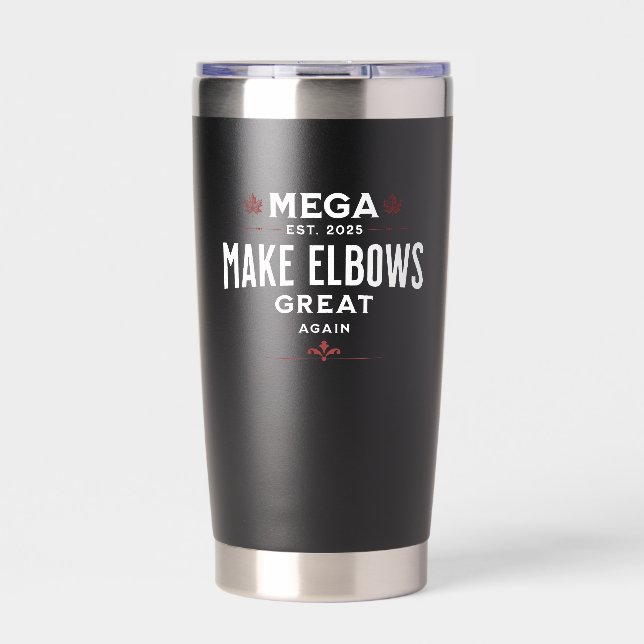 MEGA Make Elbows Great Again Water Bottle Insulated Tumbler (Front)