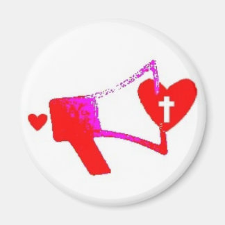 Mega Phone Heart Magnet