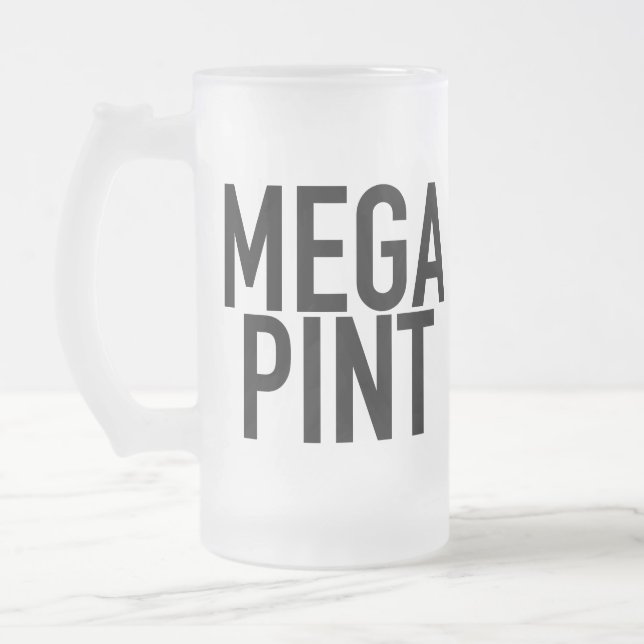 MEGA PINT Beer Wine Mug Glass Beer Father's Day (Left)