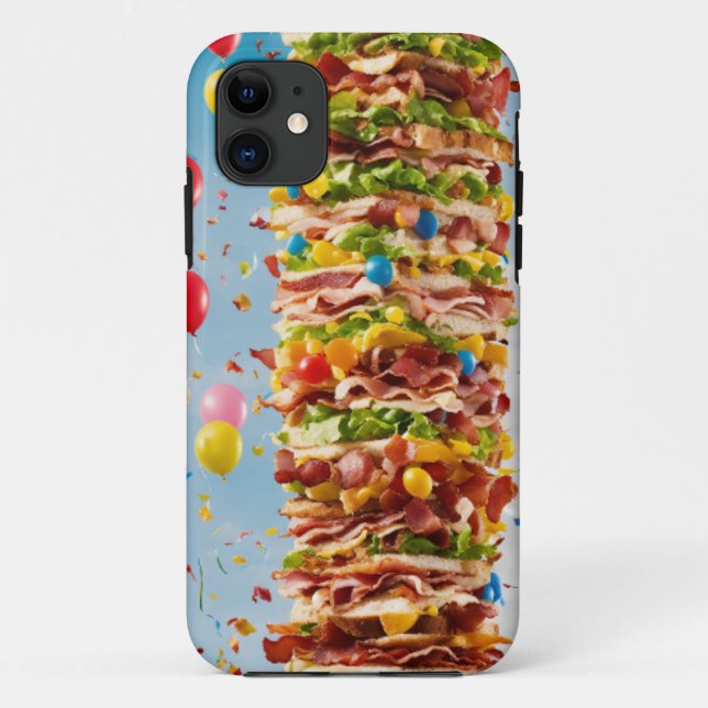 mega size  burger design apple iphone case (Back)