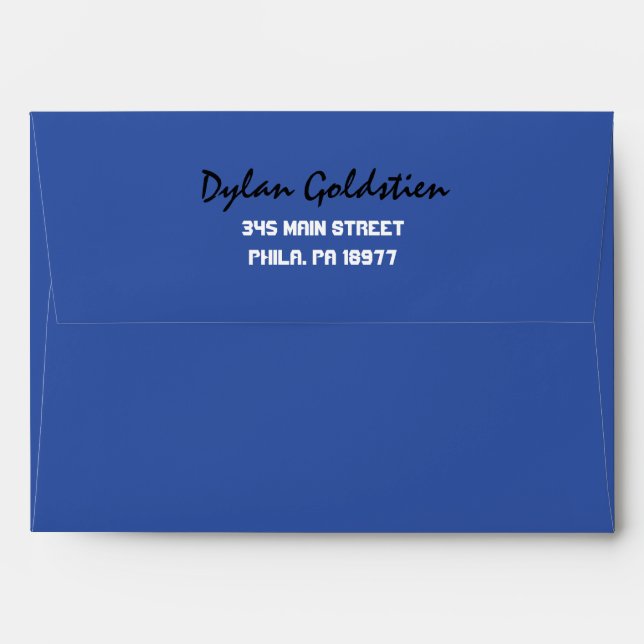 MEGA SPORTS Bar Bat Mitzvah Invitation Envelope (Back (Top Flap))