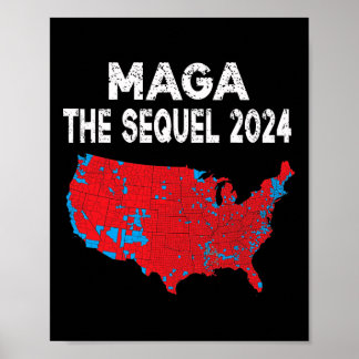 Mega The Sequel President Trump 2024 Electoral Map Poster