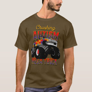 Mega Truck Crushing Autism Awareness Kids Autism T-Shirt