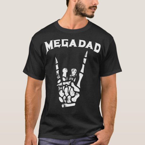 Megadad  Rock Heavy Metal Guitar Dad Tee