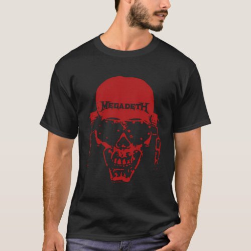 Megadeth  Red Vic Head T_Shirt