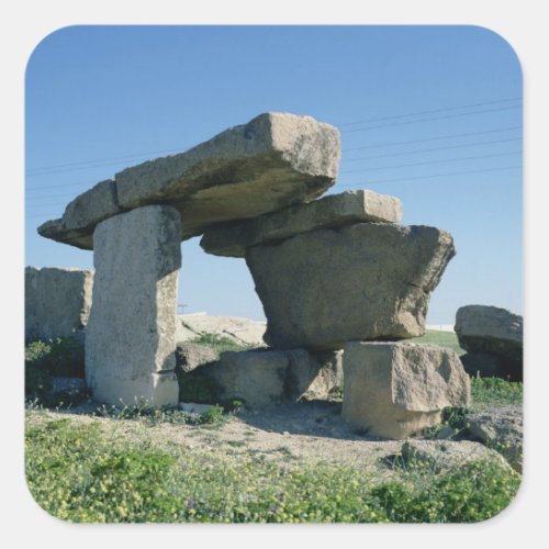 Megalith prehistoric square sticker