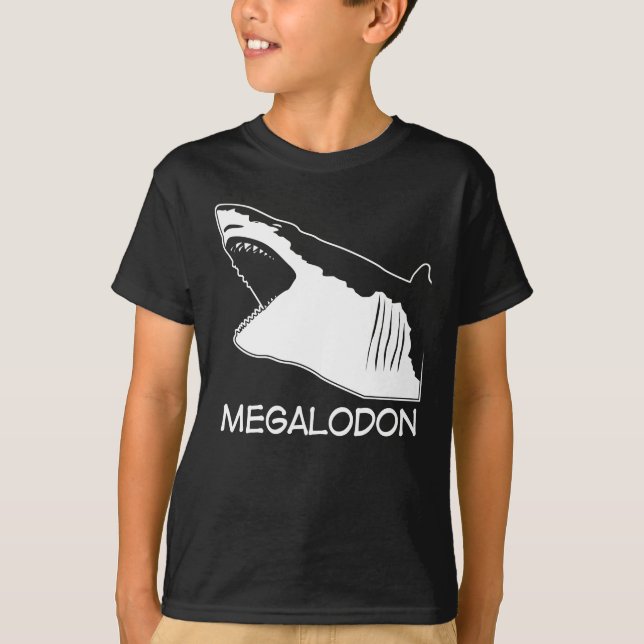 Megalodon Joke Shark Saying With Shark T-Shirt (Front)
