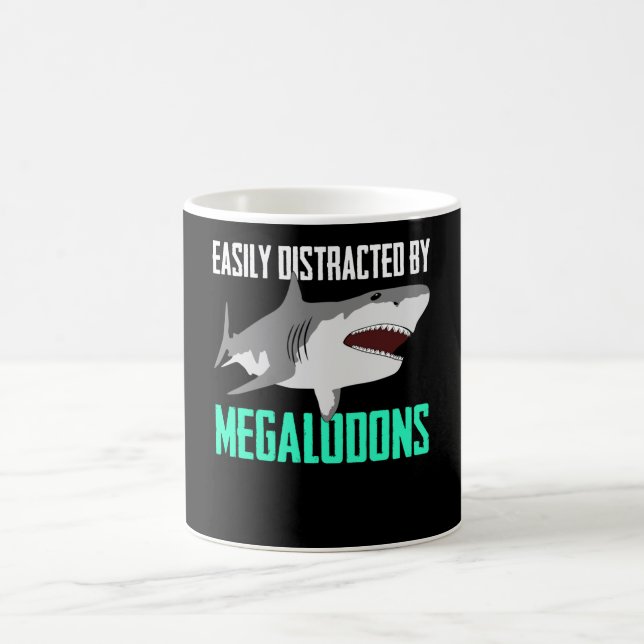 Megalodon Joke With Shark Coffee Mug (Center)