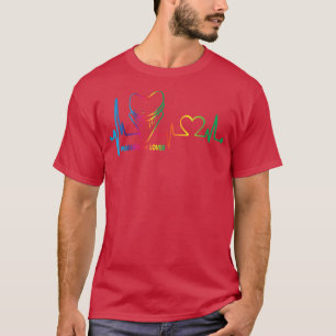 Megalodon lover heartbeat shark fossil hunter  T-Shirt