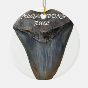 Megalodon Shark Tooth Ceramic Ornament