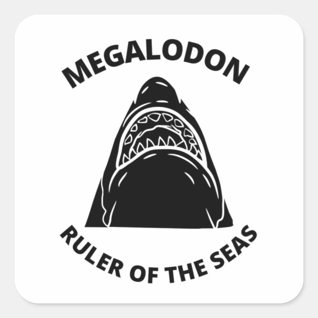 Megalodon  square sticker (Front)
