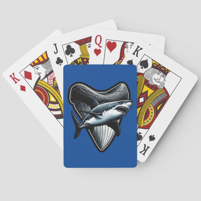 Megalodon Tooth Poker Cards (Back)
