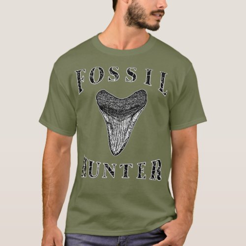 Megalodon Tooth Sharks Tooth Fossil Hunter T_Shirt