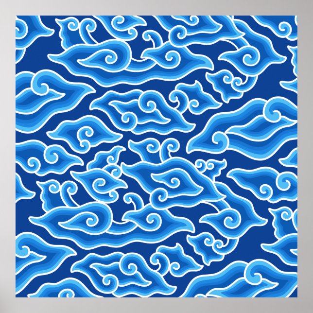 Megamendung batik pattern megamendung poster (Front)