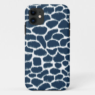 Megan Adams Animal Print Ikat Navy iPhone 11 Case