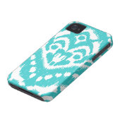 Megan Adams Zig Zag Ikat- turquoise Case-Mate iPhone Case (Bottom)