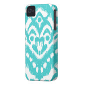 Megan Adams Zig Zag Ikat- turquoise Case-Mate iPhone Case (Back Left)