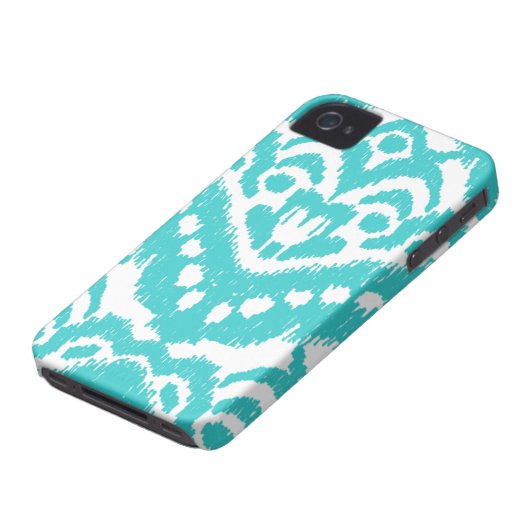 Megan Adams Zig Zag Ikat- turquoise Case-Mate iPhone Case (Bottom)