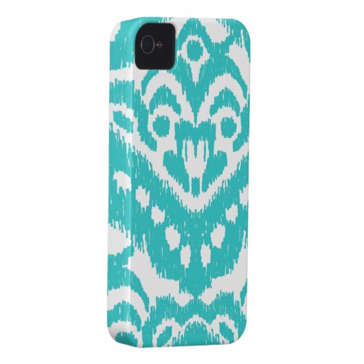 Megan Adams Zig Zag Ikat- turquoise Case-Mate iPhone Case (Back/Right)