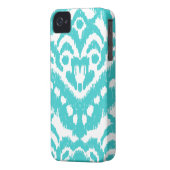 Megan Adams Zig Zag Ikat- turquoise Case-Mate iPhone Case (Back Left)