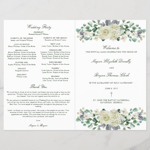 Catholic Wedding Program Templates 2022 - DIY Ceremony