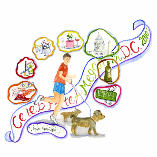 megan celebrate sign statuette (Front)