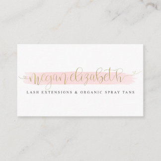 Megan Elizabeth Faux Gold Foil Business Card