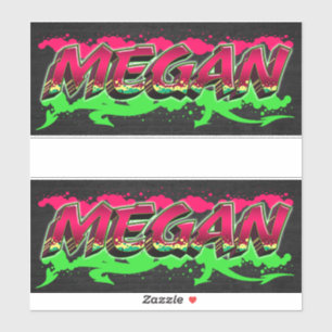 Megan First Name Name Graffiti Decal Sticker