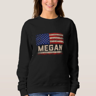 Megan First Name Shirt Megan Name American Flag