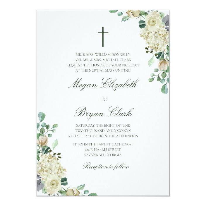 Catholic Ceremony Wedding Invitation Wording