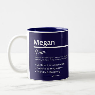 Megan, Girl Personalized Name Definition Mug