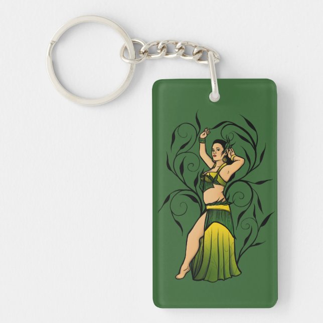 Megan Green Belly Dancer Keychain (Front)