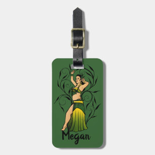 Megan Green Belly Dancer Luggage Tag