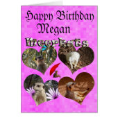 Megan, Happy Birthday Meerkat Birthday Card (Front)