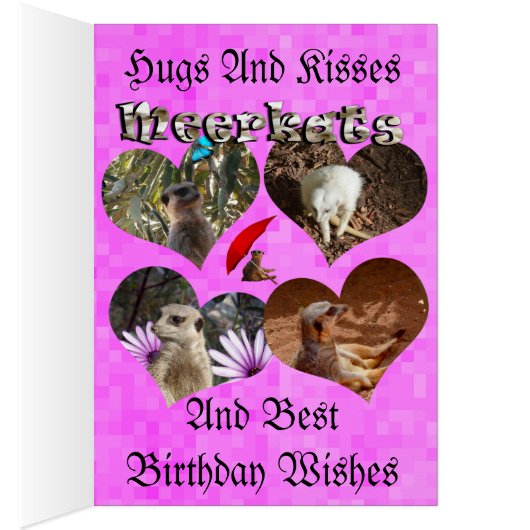 Megan, Happy Birthday Meerkat Birthday Card (Inside (Right))