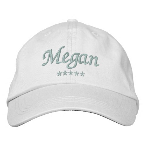 Megan Name Embroidered Baseball Cap
