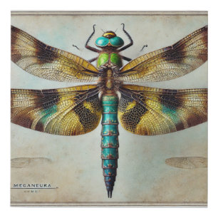 Meganeura the Ancient Winged Giant 031124IREF204 - Faux Canvas Print