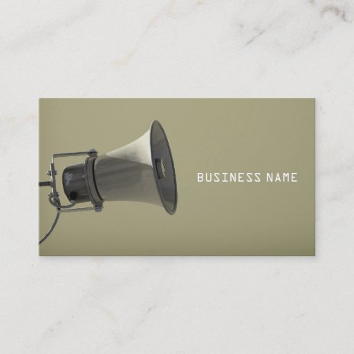 Customizable Megaphone Business Card