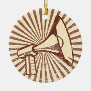 Megaphone Ceramic Ornament